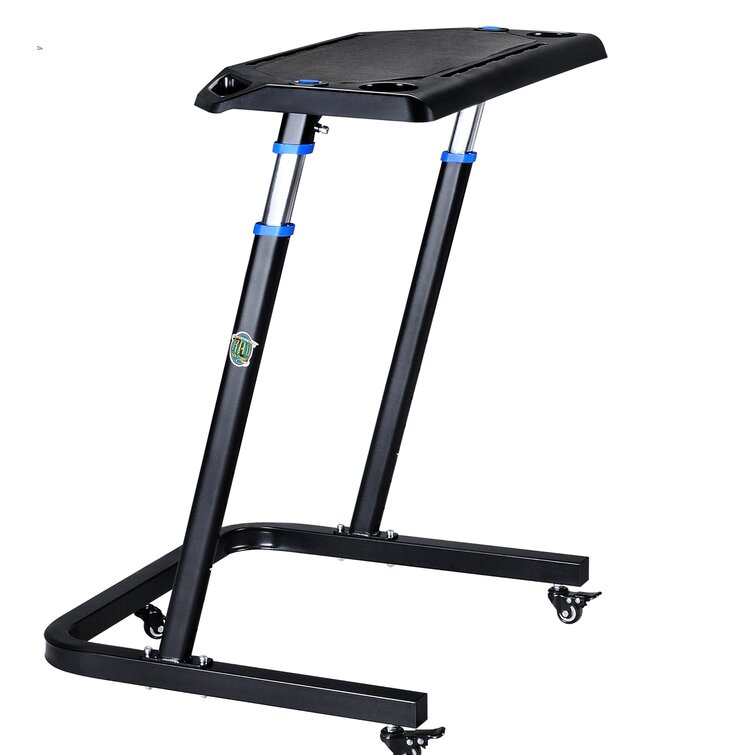 Symple Stuff Rad Sportz Adjustable Bike Desk Rolling Laptop Cart